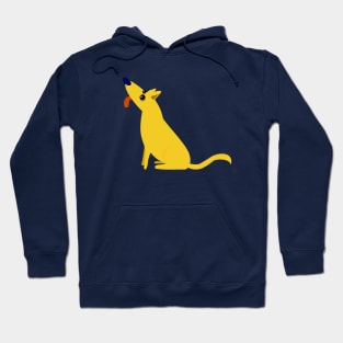 Cute dog sitting on the ground Hoodie